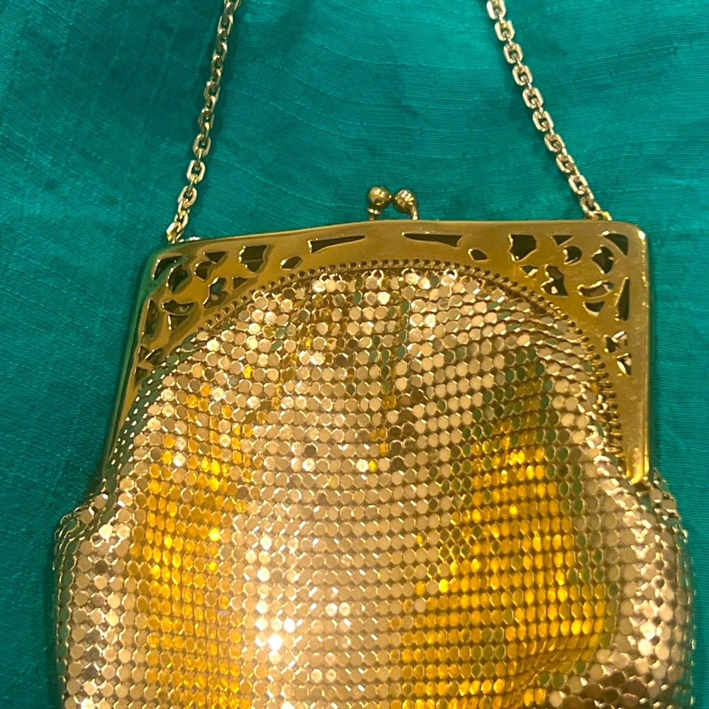 Gold Vintage Mesh Evening Clutch